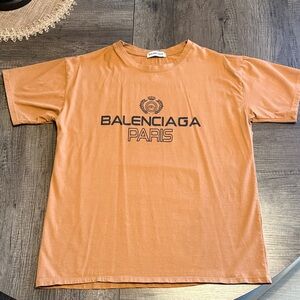 Balenciaga Rust Graphic Tee Shirt Size Medium